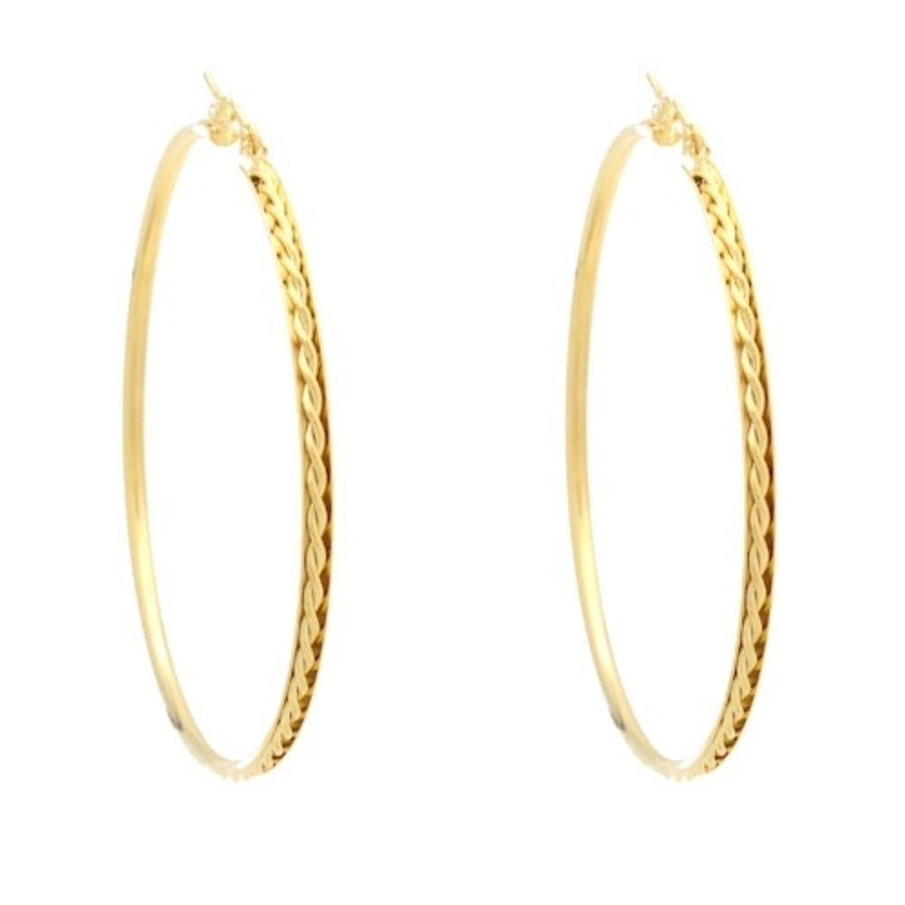 18k Gold Filled Spiral Hoop Earrings